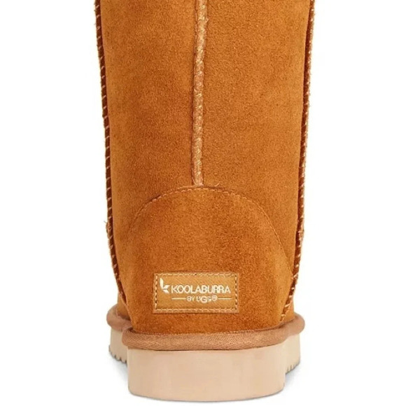 NEW Kookaburra UGG Suede Boots Faux Fur Chestnut - Picture 3 of 14